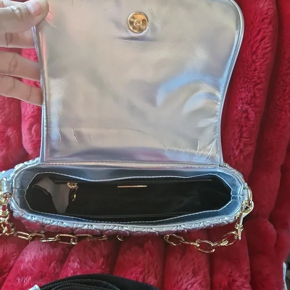 Versace Jeans Couture Silver Quilted Women's Bag - Picture 8 of 12